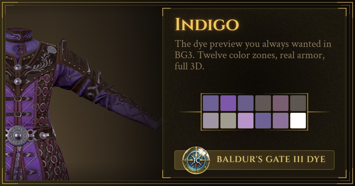 Indigo | Vanilla Dye | FaerunColors